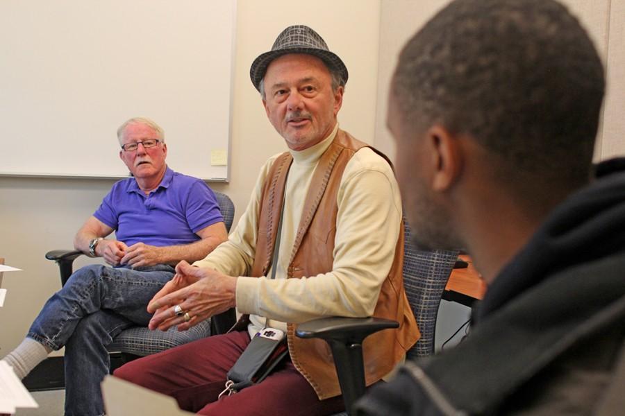 District Director of International Education Aleks Illich explains the process for applying for the Study Abroad Program to prospective students in a conference room in the Student Services Center on May 4.