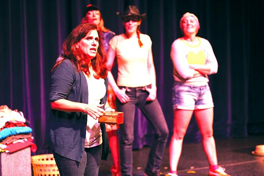 (Far left)
Janis Bergmann performs the play “Yellow” during the Union Women Actors’ Coalition (UWAC) in the Knox Center on Monday. 