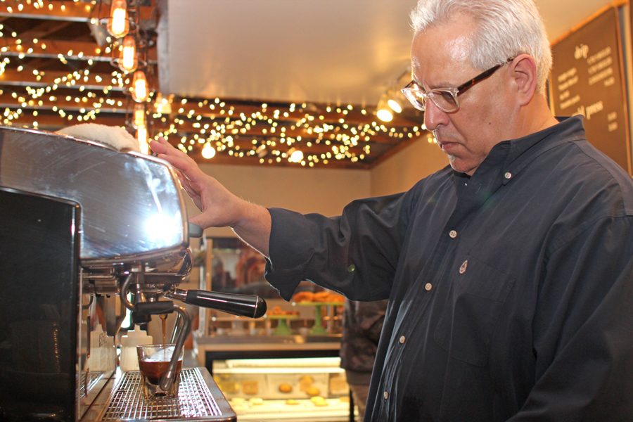 East Bay Coffee Company owner Bill Ancira extracts espresso for a customer at its location in Pinole on Monday. Ancira said he plans expand to more locations, including Church Lane in San Pablo. 