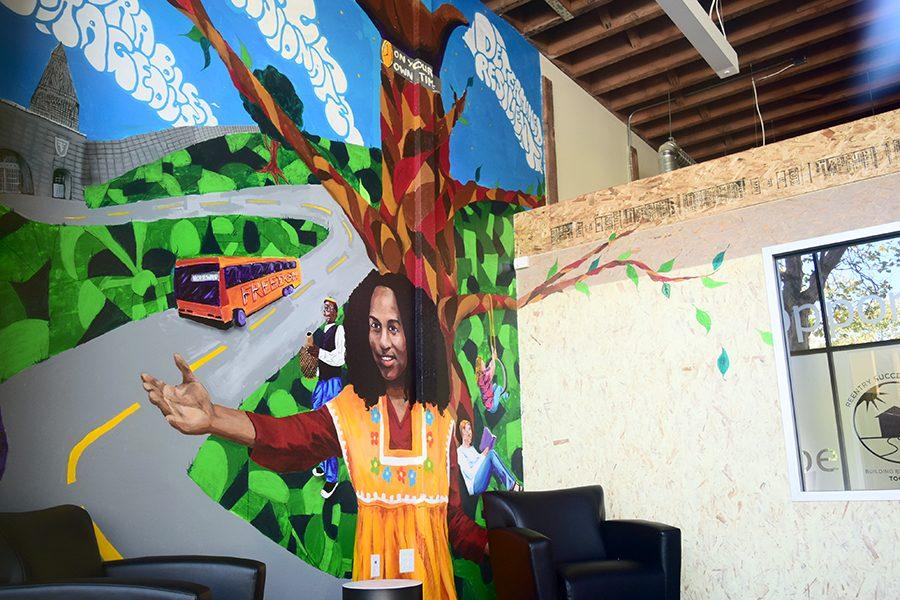The “Freedom Expression” mural was unveiled in the lobby of the Re-Entry Success Center in Richmond on Aug. 14. The mural emphasizes the welcoming spirit of the center. 