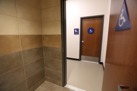Bathrooms in the General Education Building do not have automated doors.
