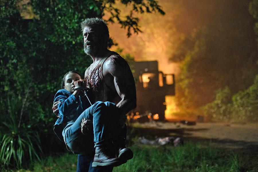 DF-09972 - Hugh Jackman as Logan/Wolverine and Dafne Keen as Laura in LOGAN. Photo Credit: Ben Rothstein.