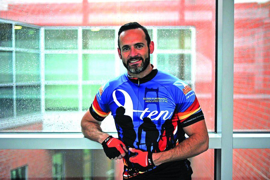 LEFT: Senior Admi-
nistrative
Assistant 
Michael Peterson will be riding his bicycle from San Francisco to Los Angeles from June 4-10 for the Ride for Life event to raise funds for AIDS awareness.