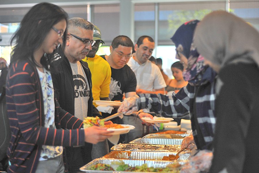 Muslim Student Association’s Fast-a-Thon, a day long event, featured a celebration banquet for students who pledged $5 to fast. The pledges were invited to a banquet celebration to break their fast hosted in the Fireside Hall on April 20.