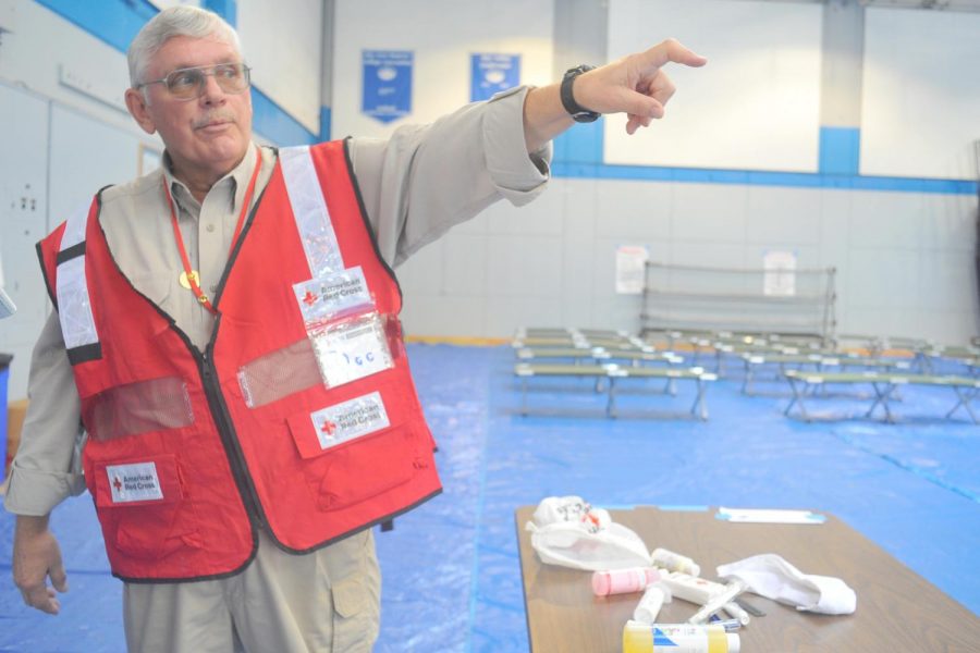 Gymnasium converted to Red Cross Shelter after fires ravage Northern California