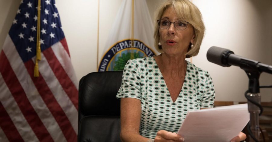 U.S. Secretary of Education Betsy DeVos has proposed changes to current Title IX policy after a wave of accusations have come forth challenging the reputations of many popular and well-known people, such as Supreme Court Justice Brett 
Kavanaugh.