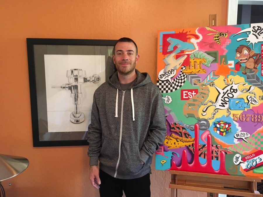 Art student Michael Chavez takes inspiration from moments in his life and incorporates them into paintings and sketches. This semester he works as a ceramics tutor in the art department.