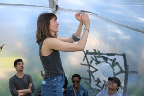 Inflatable pillow sparks interactive take on art