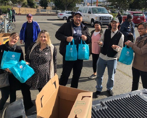 Members of the Inter- Clubs Council distribute care packages to local community partners such as Rubicon, GRIP and Bay Area Rescue Mission on  Nov. 27