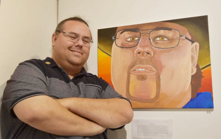 Multi-dimensional art student Steven Bernt presents his multi-faceted artwork entitled “Growth” is presently being shown in the Eddie Rhodes Gallery in A-5.