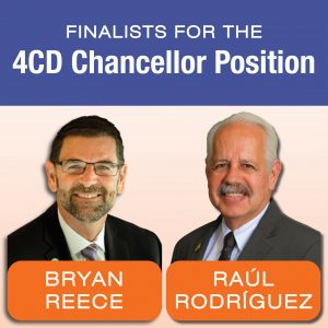 The Governing Board of the Contra Costa Community College District issued a press release on Friday night revealing Bryan Reece, Ph.D., and Dr. Raúl Rodríguez, Ph.D., are being considered for the chancellor position.