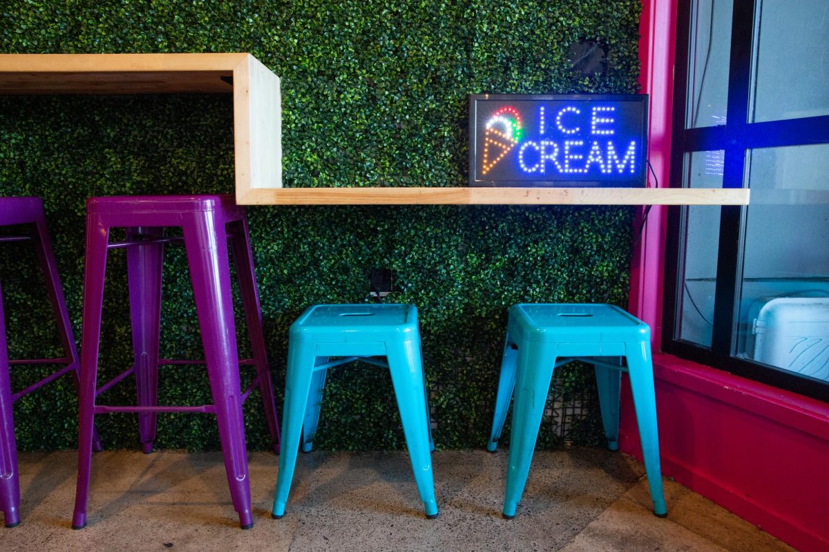 Colorful furniture and wall decorations are found inside Waffles & Cream in Richmond, Calif. on Sunday, September 10, 2023.