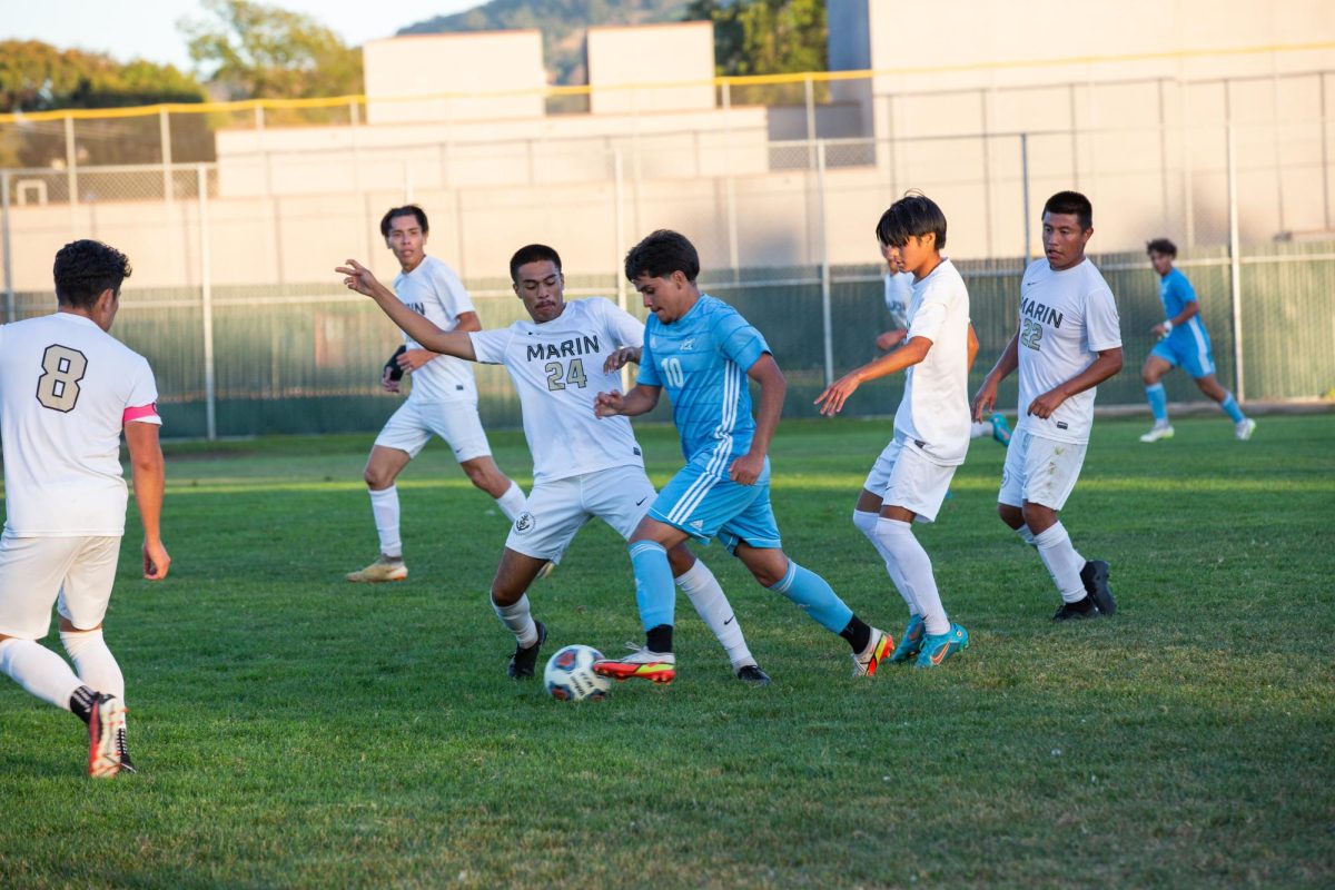 The Contra Costa College Mens Soccer Team faced off against Marin in a home game on Tuesday, October 03, 2023, in San Pablo, Calif.