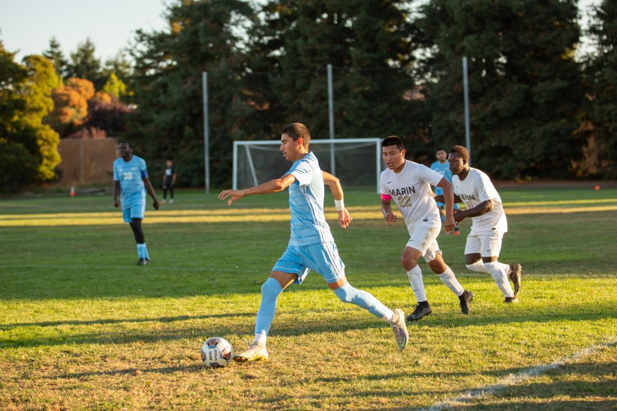 The Contra Costa College Mens Soccer Team faced off against Marin in a home game on Tuesday, October 03, 2023, in San Pablo, Calif.