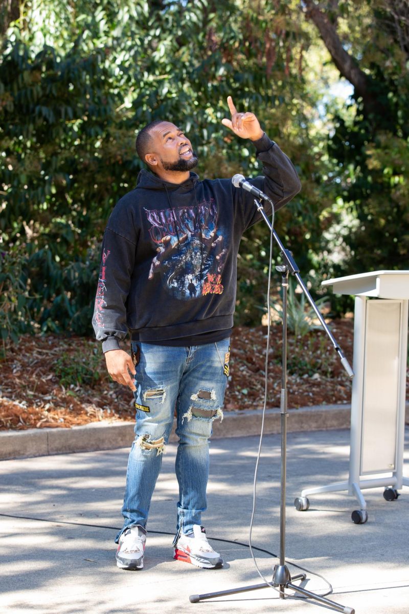 Prentice Powell is one of two featured poets at Contra Costa Colleges Honoring Black Poetry event on October 12, 2023 in San Pablo, Calif.