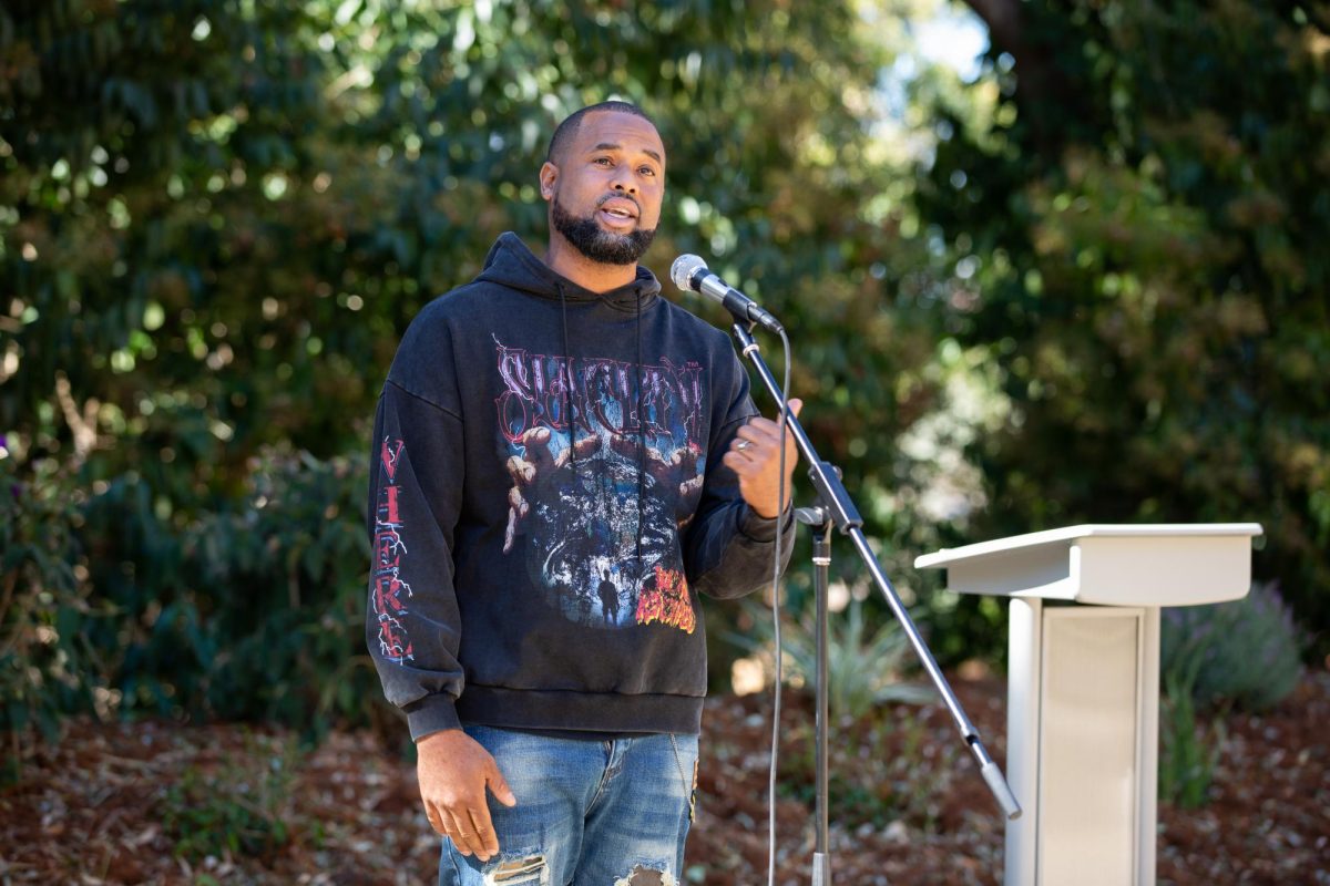 Prentice Powell is one of two featured poets at Contra Costa Colleges Honoring Black Poetry event on October 12, 2023 in San Pablo, Calif.