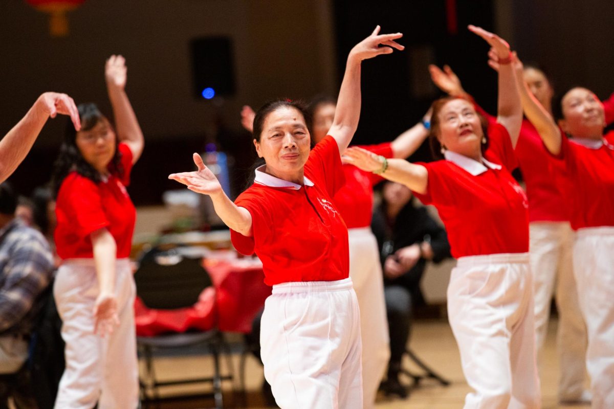 Hercules Senior Center dancers perform for attendees at a Chinese New Year Celebration hosted by the City of Richmonds Community Services Department, on Saturday, Feb. 10, 2024, at Richmond Memorial Auditorium in Richmond, CA. 