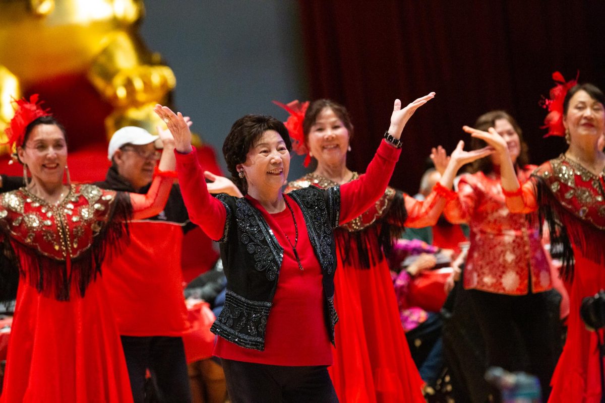 Berkeley Dancing Family members lead the final dance at a Chinese New Year Celebration hosted by the City of Richmonds Community Services Department, on Saturday, Feb. 10, 2024, at Richmond Memorial Auditorium in Richmond, CA. 