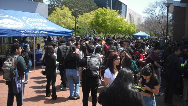 A view of dozens of students at the Comet Day resource fair at Contra Costa College in San Pablo, CA, on Thursday, April 18, 2024