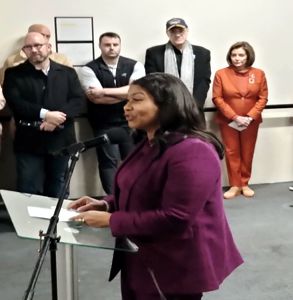 Mayor of San Francisco London breed reflects on the work of Harvey Milk at Docked Pier 30/32 in San Francisco, CA, on Friday, March 29, 2024. 