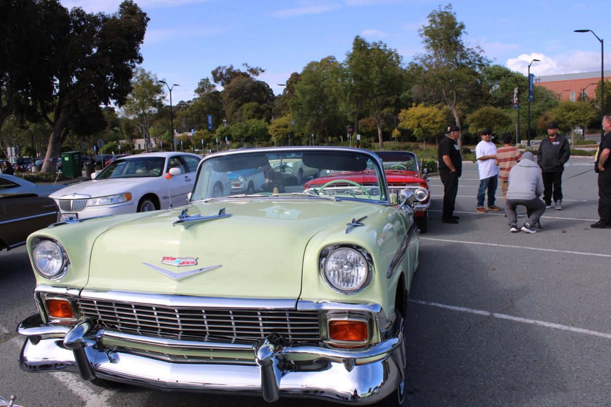  Light Green Classic Cadillac Convertible  