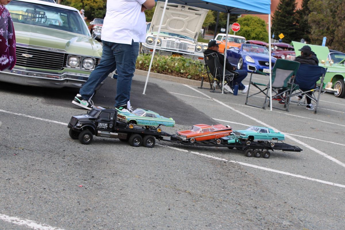 RC lowrider on  tow truck 