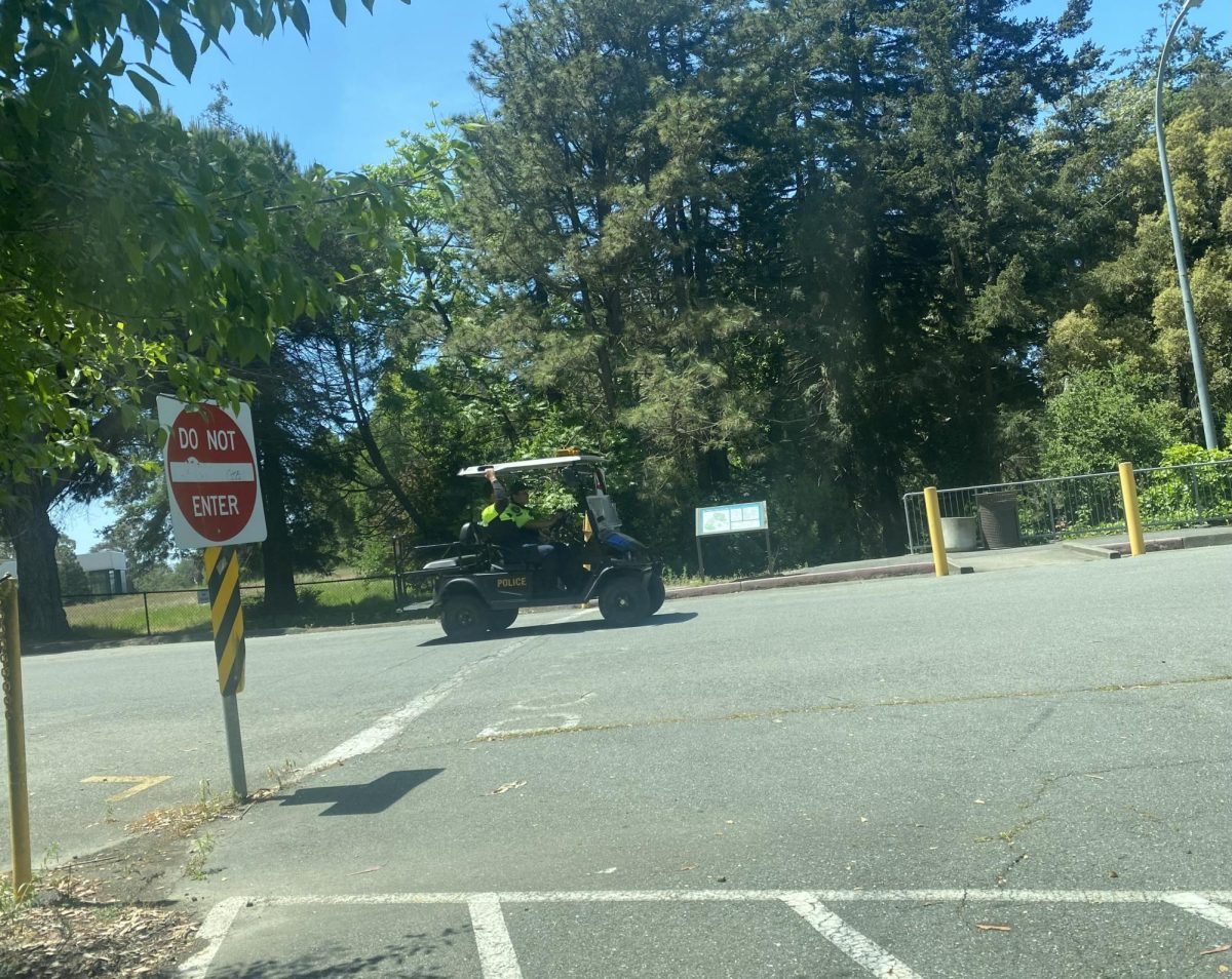 Parking enforcement patrolling parking lot 14 at Contra Costa College, in San Pablo, CA, on Tuesday, April 29, 2025.