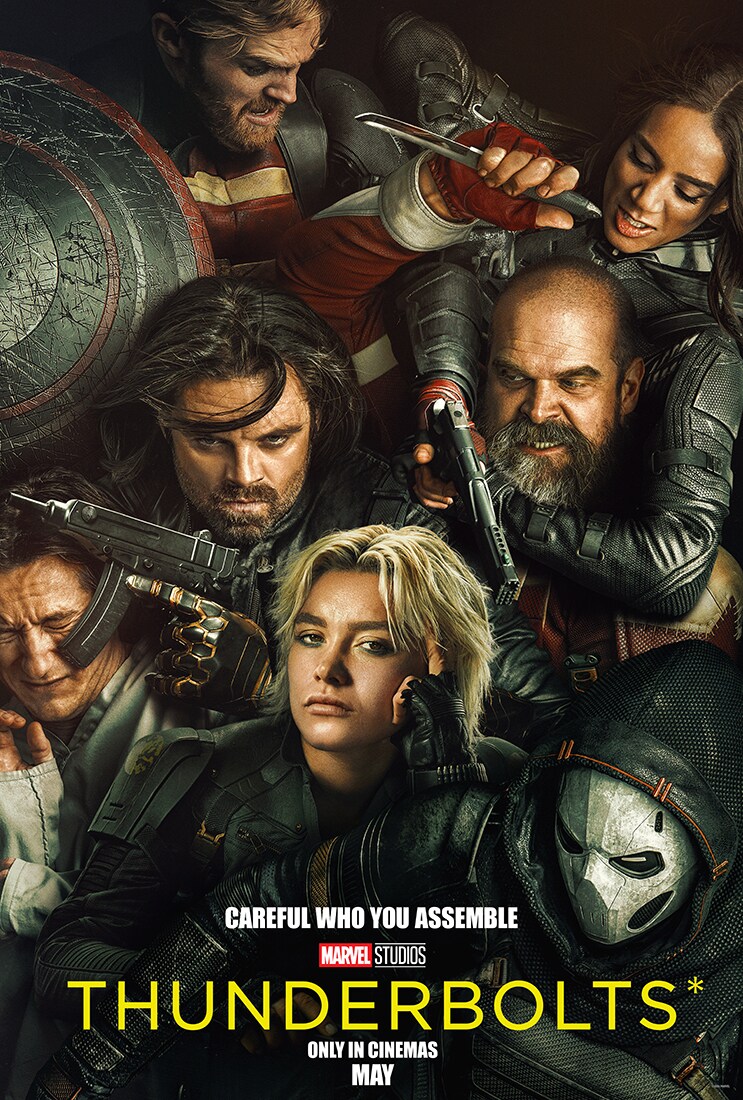 The film stars Florence Pugh, Sebastian Stan, Wyatt Russell, Olga Kurylenko, Lewis Pullman, Geraldine Viswanathan, Chris Bauer, Wendell Edward Pierce, with David Harbour, with Hannah John-Kamen, and Julia Louis-Dreyfus. Jake Schreier directs “Thunderbolts*” and Kevin Feige is the producer.  Louis D’Esposito, Brian Chapek and Jason Tamez serve as executive producers.