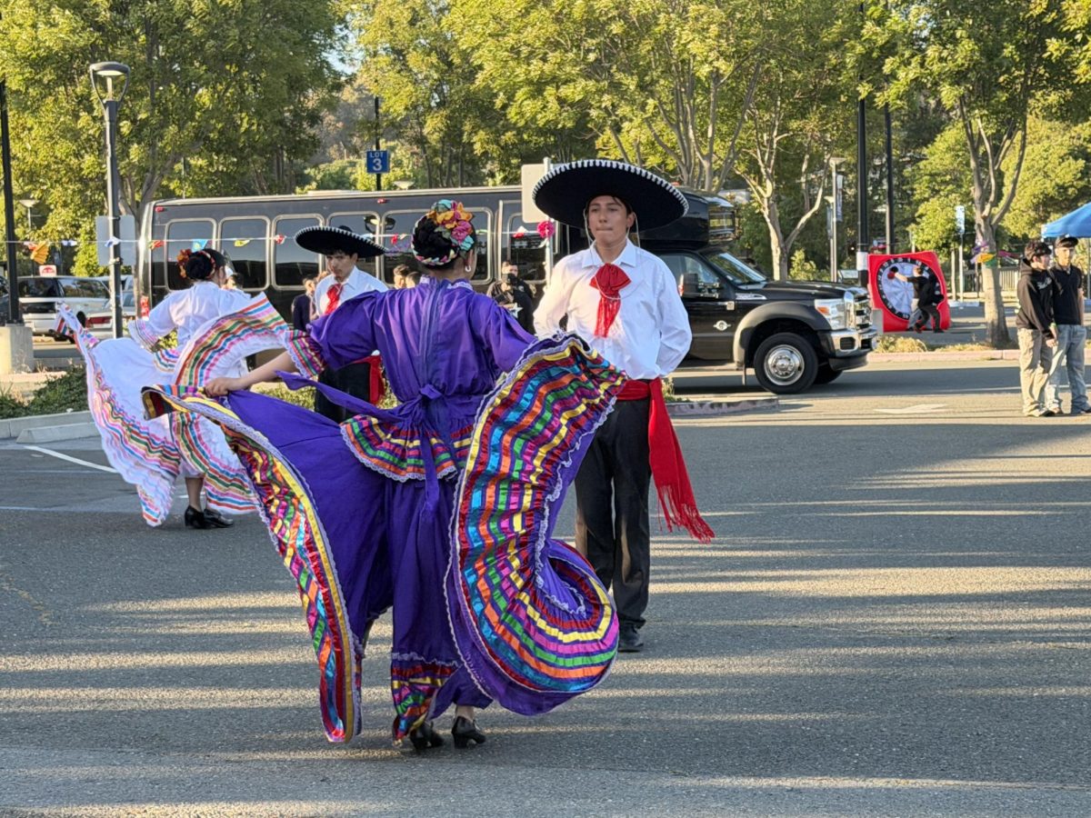 Alma Latina from Richmond high illustrated students  dancing folklorico in the parking lot 6 at CCC Friday May 8,6:56 p.m.