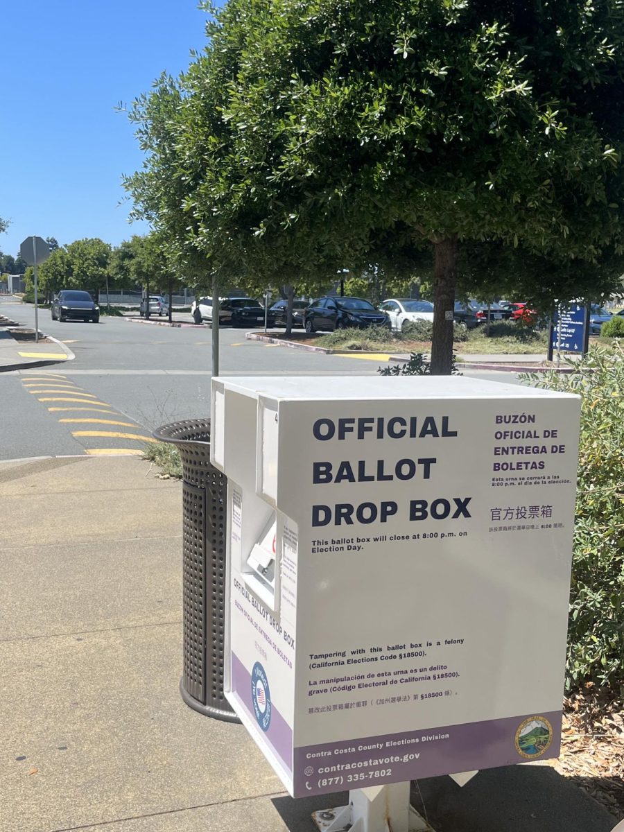 Contra Costa’s campus, drop off ballot box , parking lot. (#4,